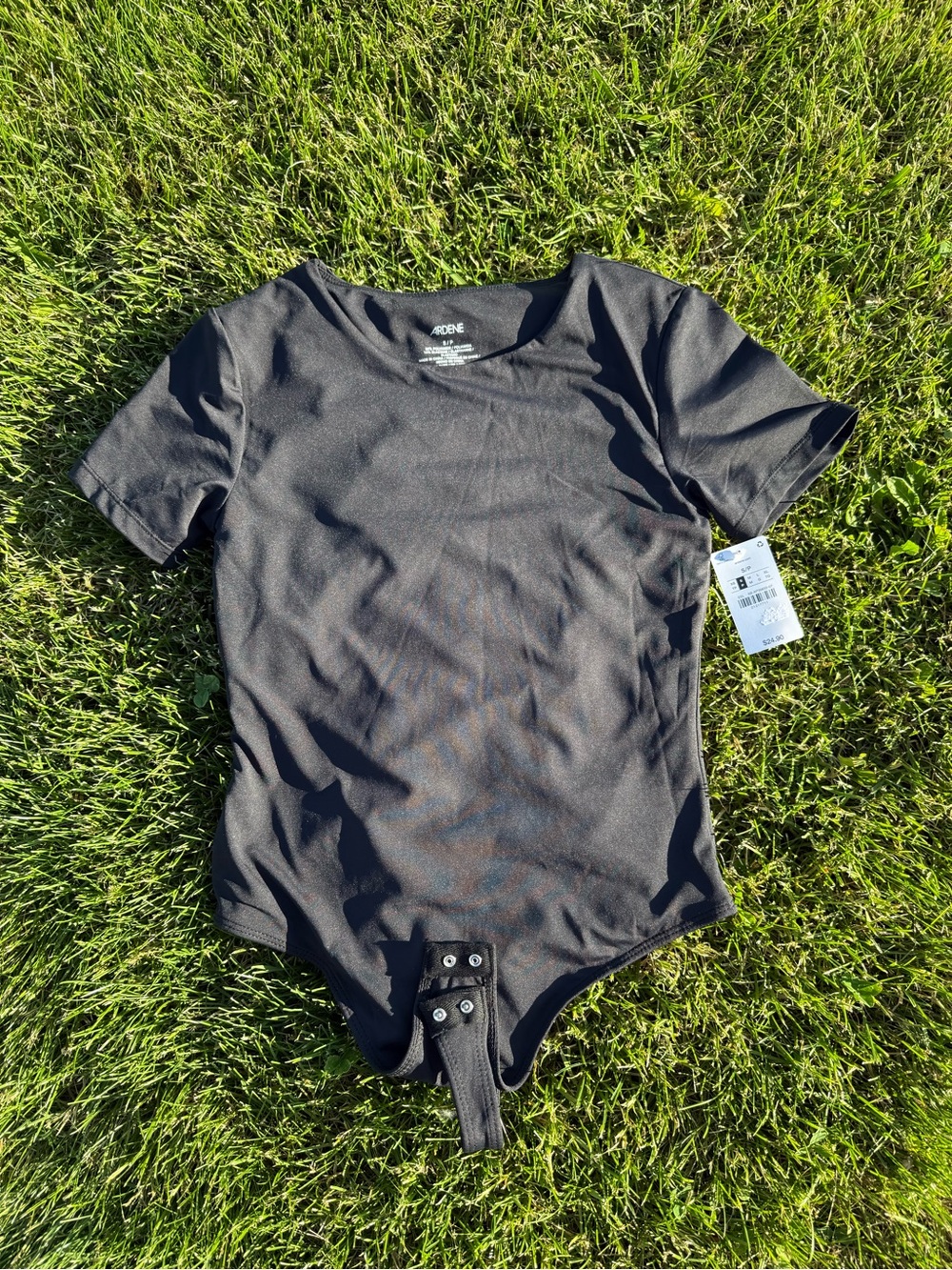 Ardene Black Short-Sleeve Bodysuit | S